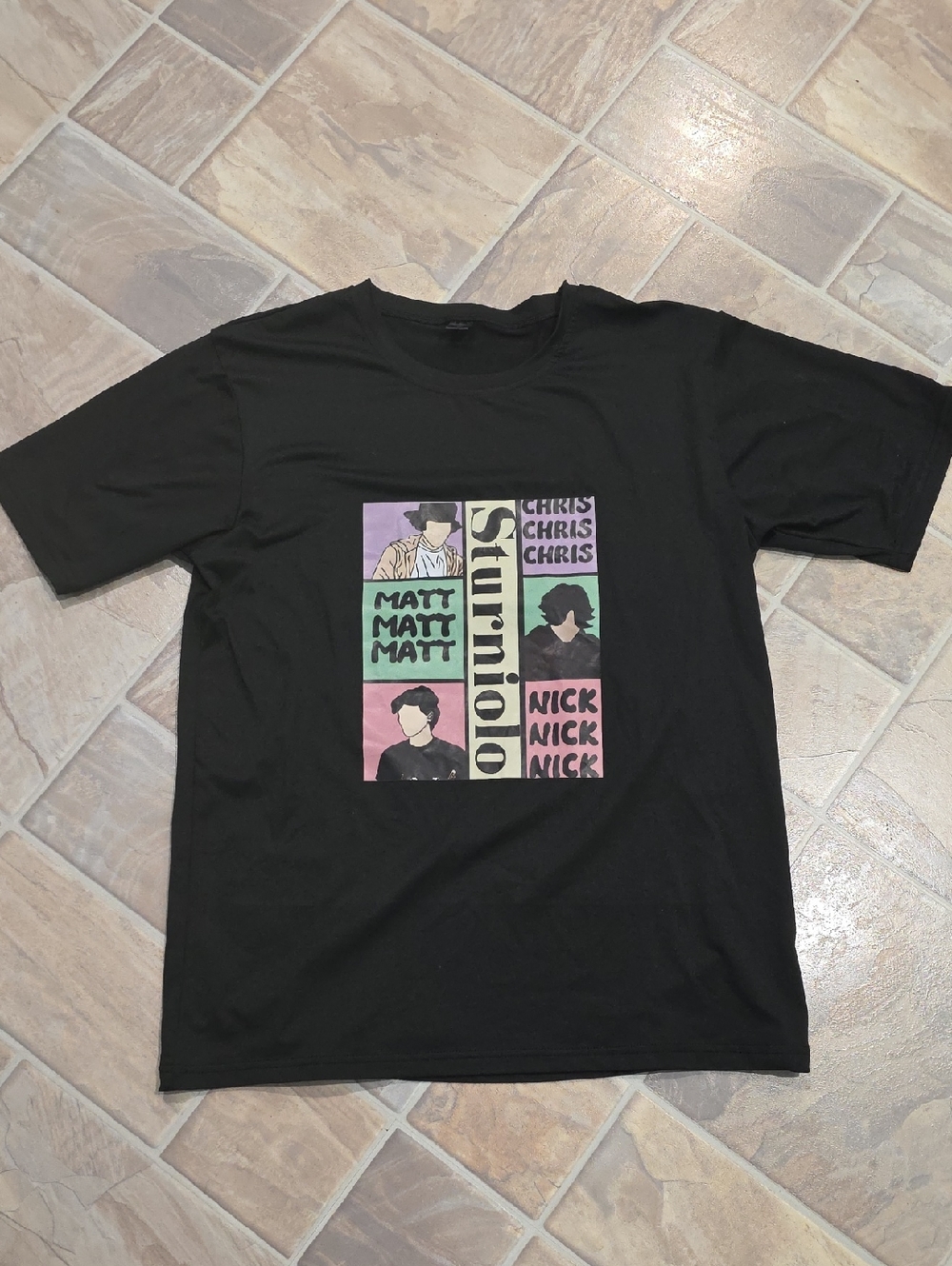 Womens Graphic Black Sturniolo Panel Tee
